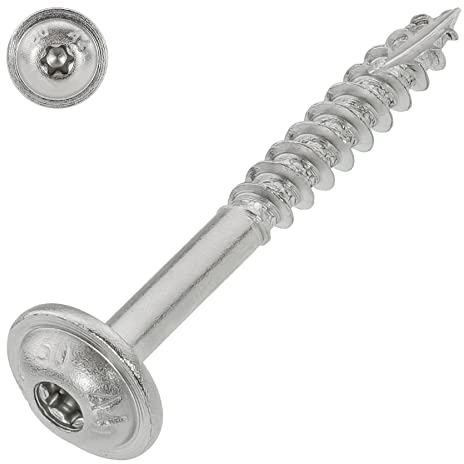 Tellerkopfschraube Edelstahl A4 mit ETA Zulassung 8 x 80 mm, TX40, 100 Stück