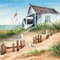 20 Servietten Sommerhaus am Strand | Maritim | M?we | Sommer | Tischdeko | Decoupage | Serviettentechnik 33x33cm
