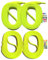 SNORS 2 PAIRES Lacets JAUNE FLUO, PLATS 180cm, 6mm - lavables, indéchirable, élastiques, polyester - PREMIUM qualité lacets pour baskets, sneaker, chaussures de sport, laces