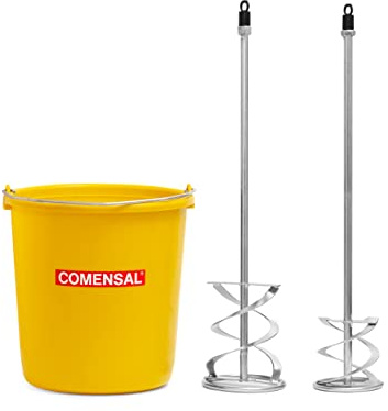 COMENSAL® Mörtelrührer M14 Set - 120 140 mm - für Dicke Mörtel und Kleber - Rührwerk - Superbaueimer 17l - Made in EU