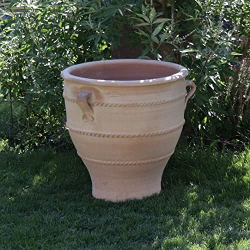 Palatina Werkstatt 100% handgefertigter frostfester Terracotta Pflanzkübel Rosa 2 60cm