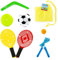 abeec Bag Of Outdoor Games - Garden Games - Outdoor Toys - Includes Bat And Ball Game, Skipping Rope, Inflatable Football, Frisbee For Kids & A Boomerang For Kids - Garden Games For Kids