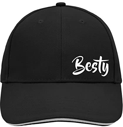Huuraa Cappy Mütze Besty Bestie Geschenk Black/Light Grey Besty Präsent