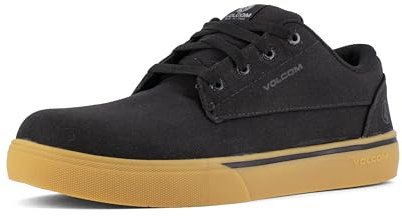 Volcom True Men's, Black, Comp Toe, SD, Slip Resistant, Skate Style, Work Shoe (11.0 M)