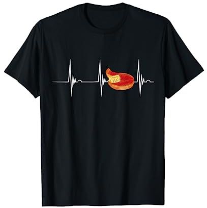 Pelle à pizza au rythme cardiaque EKG Pulse pour amateur de pizza au fromage T-Shirt