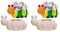 Baker Ross AV988 Caterpillar Flowerpots-Pack of 4, Ceramic Painting Craft Kits to Decorate and to Display