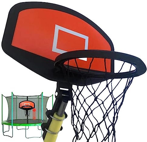 DISPRA Trampolin-Basketballnetz, Kinder-Basketballkorb, 27,9 cm Durchmesser, Basketballkorb, Indoor-Trampolin, Outdoor-Basketballständer für Zuhause