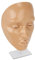 Make-up-Übungs-Gesichtsbrett, Wiederverwendbares 5D-Silikon-Make-up-Mannequin-Gesicht mit 20 Ml Make-up-Entferneröl, Vollgesichts-Übungs-Wimpern-Lidschatten mit Ständer für