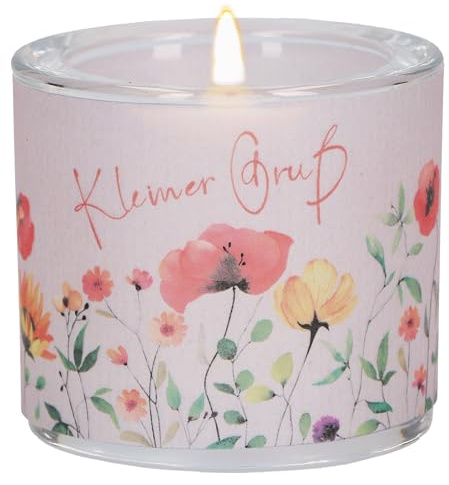 Kleiner Gruß Dankeschön: LichtMoment | Mundgeblasenes Glas mit Pergamentumleger und Spruch, inkl. Geschenkbox, ideal als Mutmacher oder zur Genesung