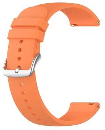Silikon Armband für Amazfit Bip 5/Amazfit Pace/Balance, 22mm Wasserdichte Weiche Ersatzriemen, Weiches Silikon Ersatzarmband Uhrenarmband Sportarmband für Damen Herren, Orange