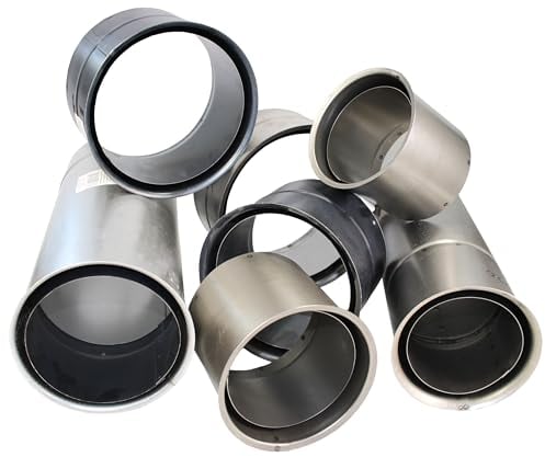 Doppelwandfutter Wandfutter Wandmuffe Ø 120 mm - Ø 200 mm für 2 mm Kaminofenrohr in Standardlänge und von 460 mm individuell verkürzbar (Ø 120 mm Standardlänge)
