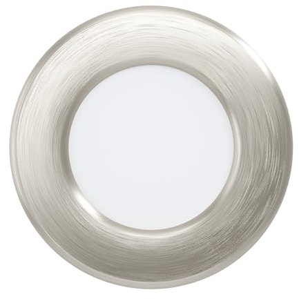 EGLO LED Einbaustrahler Fueva 6, Spot Deckenleuchte, runder Einbauspot | Deckenstrahler aus Kunststoff in Silber und Weiß, warmweiß-kaltweiß, ∅ 8,6 cm