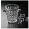 NEBE Ice Bucket Ice Bucket for Freezer Clear Ice Bucket Crystal Glass Water Droplet Cut Wine Bucket, 1.5L Ice Buckets Party Cooler Drink Cooler