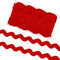 GORGECRAFT 9.1 m 4cm Großes Weihnachtliches Rotes Wellen Fransenband Jumbo Zickzackband Gewelltes Randband RIC Rac Stoffbesatz Zickzack Zum Nähen Herstellen von Hochzeitskleidern Partys Geschenkverpac