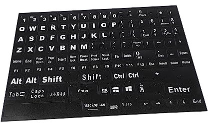 Artibetter Universal English Keyboard Stickers Replacement Set for Laptop and Desktop Laptop Keyboard Letter Stickers Full Alphabet Layout