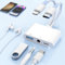 【3 in 1】 Lightning + USB C auf 3 5 Klinke Kopfhörer Adapter mit Ladegerät OTG USB Adapter, Lightning+Typ C auf Jack Aux Adapter Charge Headphone Adapter Ladegerät Splitter für iPhone Samsung Xiao-mi