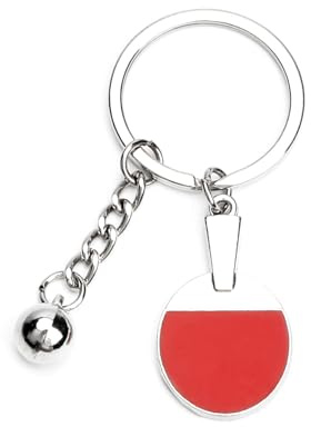 OBEISN Schlüsselanhänger Aus Edelstahl in Form Eines Kreativen Tischtennisschlägers, Modernes, Minimalistisches Design Für Sportliebhaberinnen, Geschenke Für Frauen