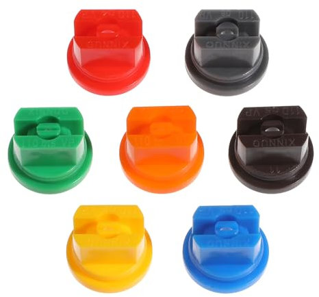 7 Pcs Sprayer Nozzle Replacement Agricultural Spray Nozzle Tips Flat Fan Nozzles 0.1-0.6mm Pump Spray Nozzles Set, 110 Degree Effect Sprayer Replacement for Agricultural Equipment