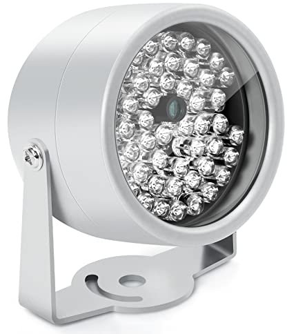 Kueohse 48 LED IR Infrarot Scheinwerfer Nachtsicht ueberwachungskamera CCTV Kamera DC12V Silber