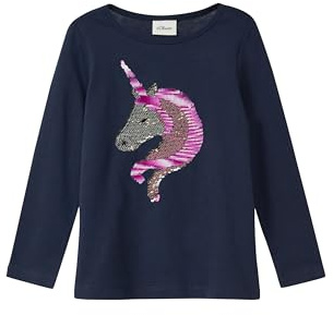 s.Oliver Langarm-Jersey-Shirt mit Pailletten im A-Shape