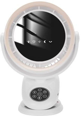 Gugxiom Tragbarer Lüfter, Clip auf Lüfter mit Fernbedienung, 5 -Gang -einstellbar, Automatisch Oszillierend, LED -Digitalanzeige, Nachtlicht und Timer für Camping, Reisen, Heimnutzung