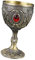 SiaBiced Cáliz Pequeño para Agua, Diseño Retro, Ideal para Vino Y Cócteles, Gris, Individual