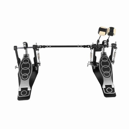 Fußmaschine, Doppelpedal Drum Pedal, Bass Kick Drum Pedal, Doppeltrommelpedal Langable stabile Leistung für Schlagzeuger Zinkaluminium