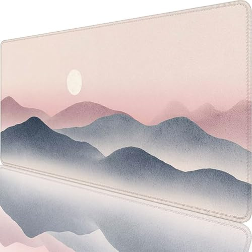Tapis de Souris Gaming Gris, Grand Tapis de Souris XXL 600 x 400 x 4 mm, Montagne Mouse Pad pour Clavier et Bureau, Gaming Accessoire, Lavable, Améliore la précision et la Vitesse pour Gamer l-9335