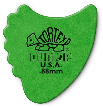 Dunlop 414R88 Tortex® Fins, Green.88mm, 72/Bag