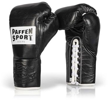 PAFFEN SPORT «Pro Classic» Profi-Boxhandschuhe – schwarz – 8UZ
