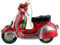 Gift Company - Christbaumschmuck - Motorroller, Vespa - Glas - rot - 14 x 9,4 x 7 cm