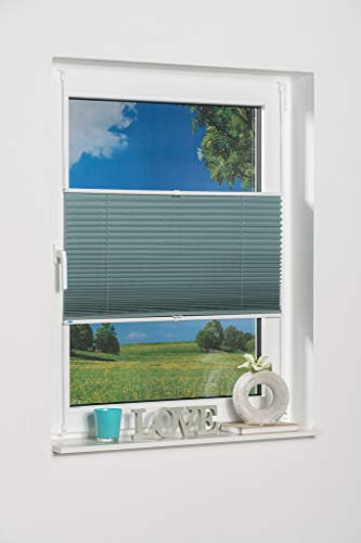 K-home Klemmfix-Plissee Palma Petrol 70 x 210 cm +++Verdunklung+++