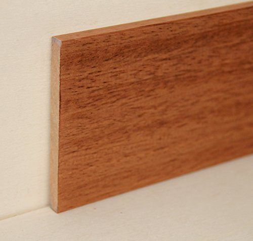 Hobby Legno - Battisedia Massello In Legno Ayous Tinto Noce Chiaro mm. 100X10X3000 (Prezzo Per ml. 6)