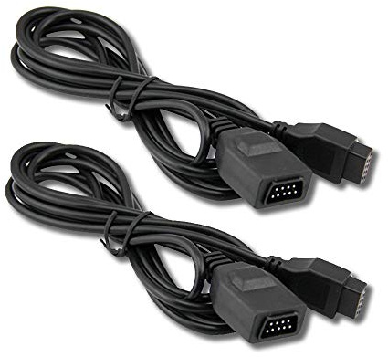 eLUUGIE Lot de 2 rallonges de rechange de 1,8 m pour manette Sega Genesis 2/3