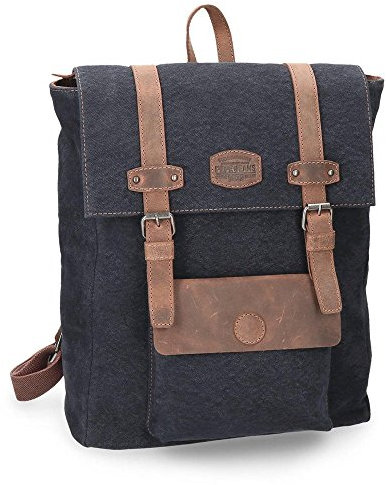 Pepe Jeans Horse Lässiger Laptop-Rucksack Blau 34x42x14 cms Leinwand
