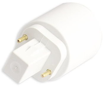 Lampensockel-Adapter G24 bis E27 Sockel Basis LED Halogen CFL Glühbirne Lampe Adapter Konverter Halter-Starnearby