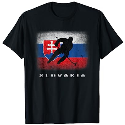 Slowakei Eishockey T-Shirt Slowakische Flagge