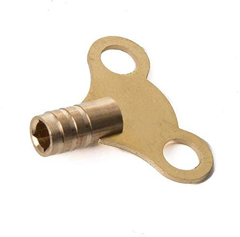 Bulk Hardware BH02832 Easigrip Clock Type Radiator Key- Solid Brass, Pack of 8