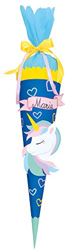 Schultüte Einhorn Zoe Rohling in blau Nr. 9500.3066