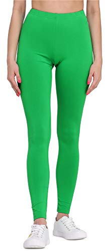 Bellivalini Leggings Damen aus Viskose Ganzjährig Bequeme Bekleidung Damen für tägliches Tragen oder Sport BLV50-147 (Grün, L)