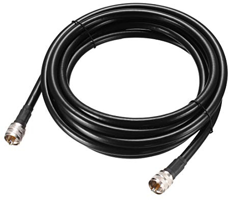 sourcing map RG213 Koax Überbrückungskabel UHF Stecker PL-259 auf UHF Stecker PL-259 Verlustarme 3.66M/12Ft