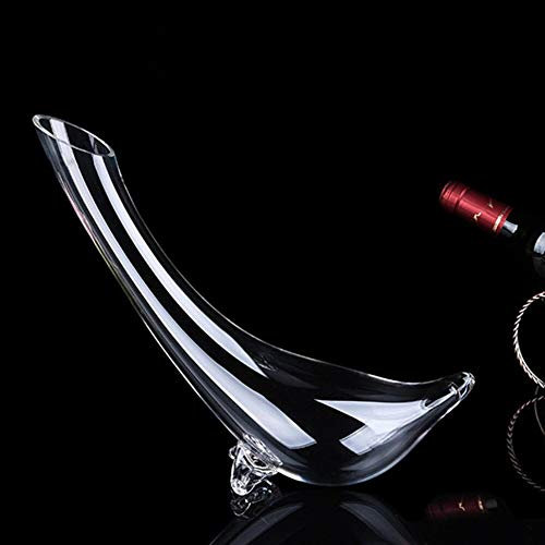 Creative Crystal - Decantador de vino tinto, 100% soplado a mano, sin plomo, cristal de estilo pingüino