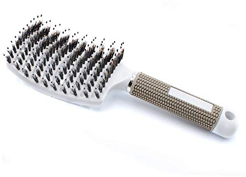 Plastic Curly Hair Shampoo Comb Large Curved Comb Smooth Hair Salon Styling Comb Bristle Hair Comb Massage Comb White