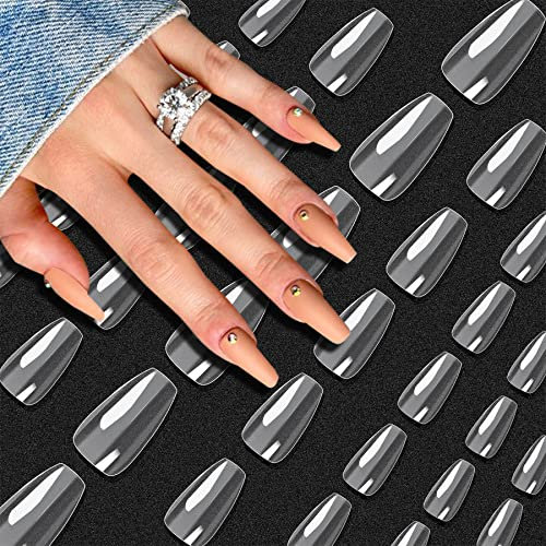 VIVID STELLA Coffin Nails Full Cover Medium False Nail Art 10 Sizes Women Artificial Nail Tips Extensions