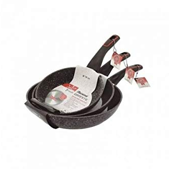 SET 3 SARTENES ALUMINIO FORJADO FULL INDUCTION TACANÁ 18/22/26 CM -JATA HOGAR SET SF3 182226