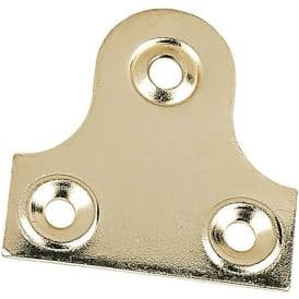 Hardware Solutions - Picture & Mirror Glass Plates - Frame Hanging Fixing - Plain Design - 38mm - Brass - Pack 10