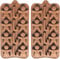 BAMUTU Gingerbread Man & Candy Cane Silicone Moulds 2-Pack - 12-Cavity Christmas Baking Set for Chocolates, Biscuits & Cake Decorations | Food-Grade, BPA-Free, Reusable (Festive Gift Ready)