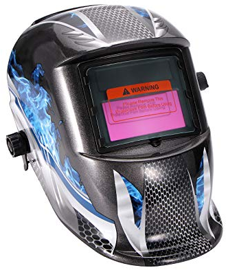Automatik Schweißhelm, UNISOPH Vollautomatik VerdunkelungSchweißhelme Automatische Abdunkelung Solar Schweißmaske Große Sichtschutzmaske für Schweißhelm mit SolarenergieSchweißarbeiten im Baugewerbe