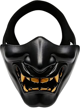 NC Demi-Masque Kabuki Samurai Prajna Ghost Demi-Masque d'halloween Airsoft pour CS War Game