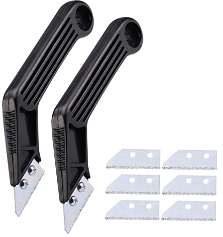 Binnan 2 Pezzi Raschietto per Fughe,Strumento di Rimozione Fugh Grout Remover Raschietto per Fughe Piastrelle